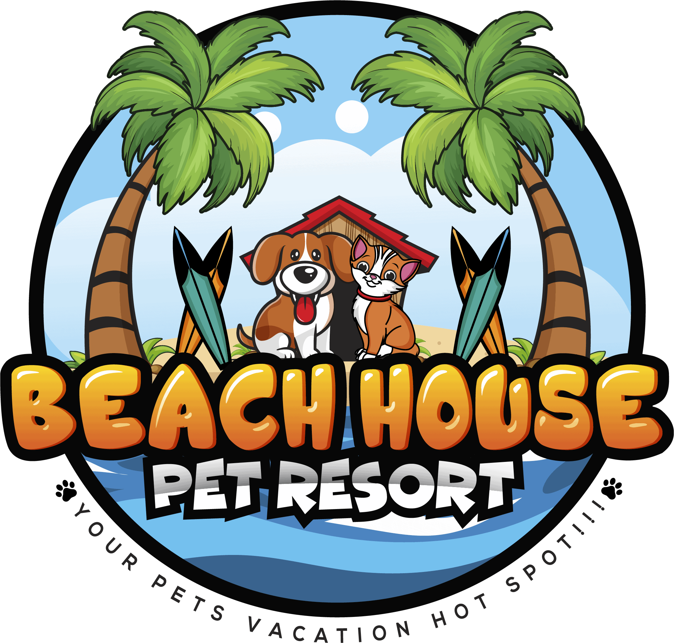 Beach House Pet Resort Logo